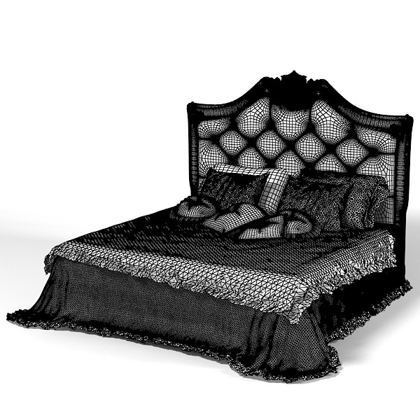 3d provasi coco classic - provasi coco classic luxury double tufted bed high back pillows textile by archstyle